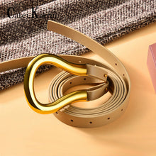 Load image into Gallery viewer, Catei Karrui Genuine leather women belt Luxury brand female fashion punk belt Jeans Wild belt for women waist belts
